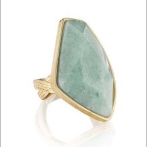 Sample Sale. Gilded Aventurine Ring Sz 7